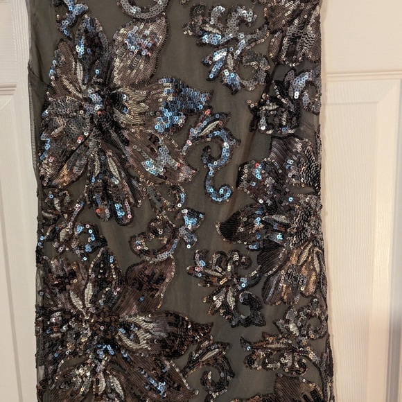 Black and white market Cocktail Dress size 8P sequin new - Picture 6 of 10
